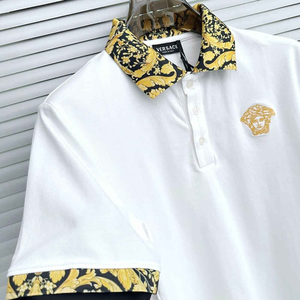 Versace White Premium Quality Polo T-shirt-2