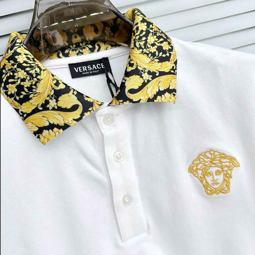 Versace White Premium Quality Polo T-shirt-1