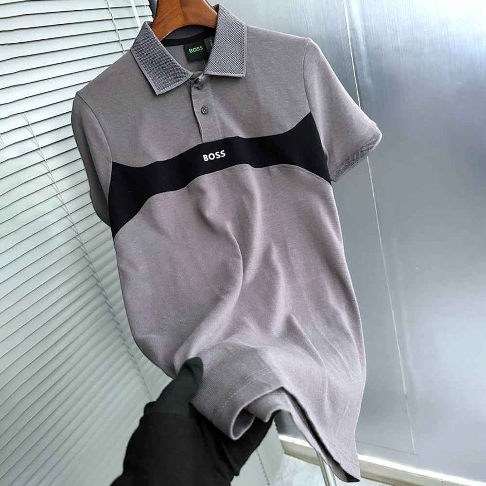 Hugo Boss Grey Premium Quality T-shirt-1
