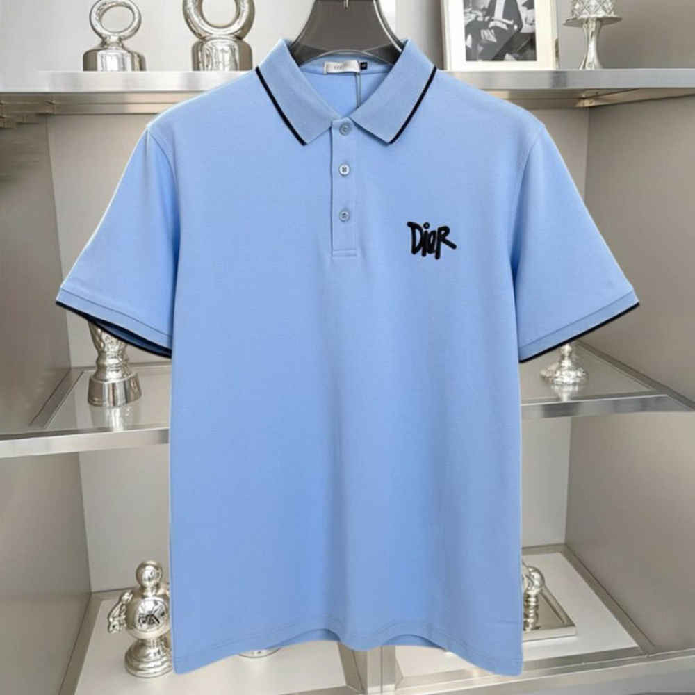 Dior Sky Blue Premium Quality T-Shirt-thumb-0