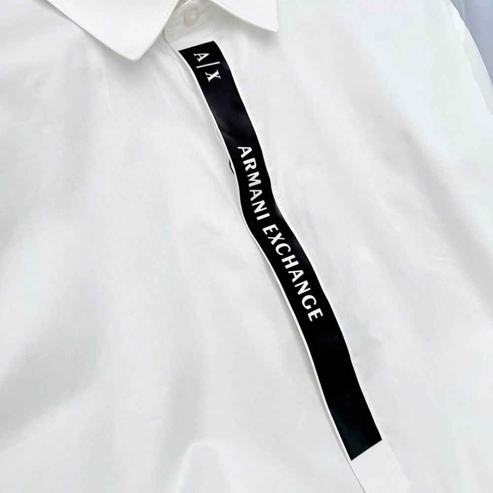Armani Exchange White Cotton Shirt-2