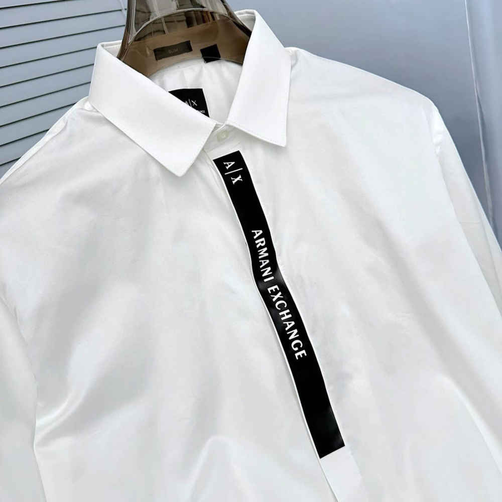 Armani Exchange White Cotton Shirt-1