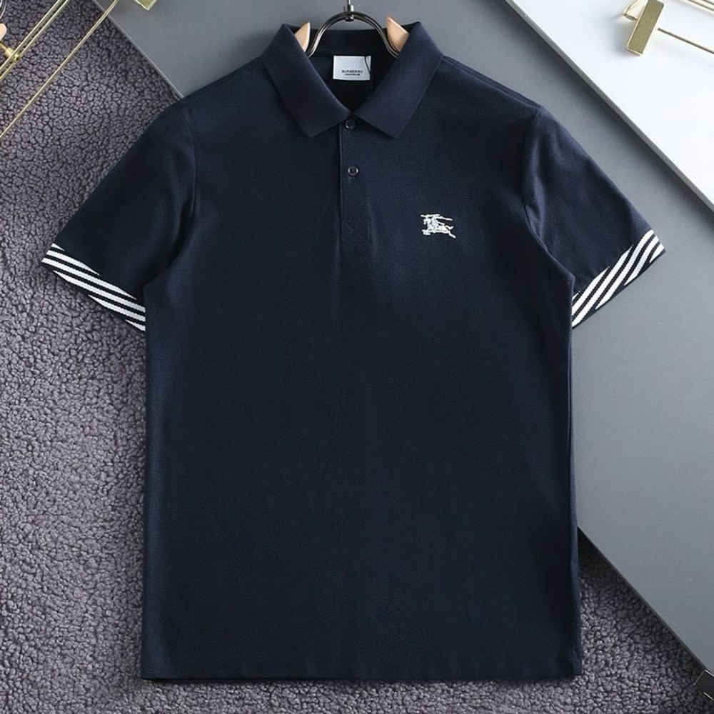 Burberry Embroidered logo Black Premium Polo T-shirt-thumb-0