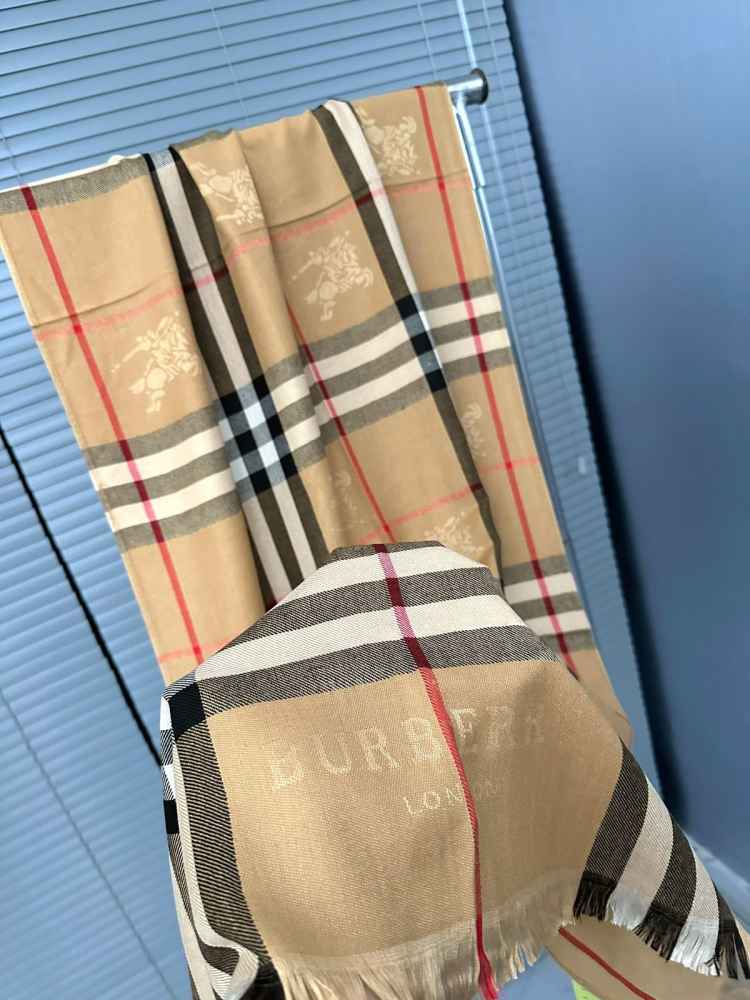 Burberry Check Cashmere Brown Stole-1