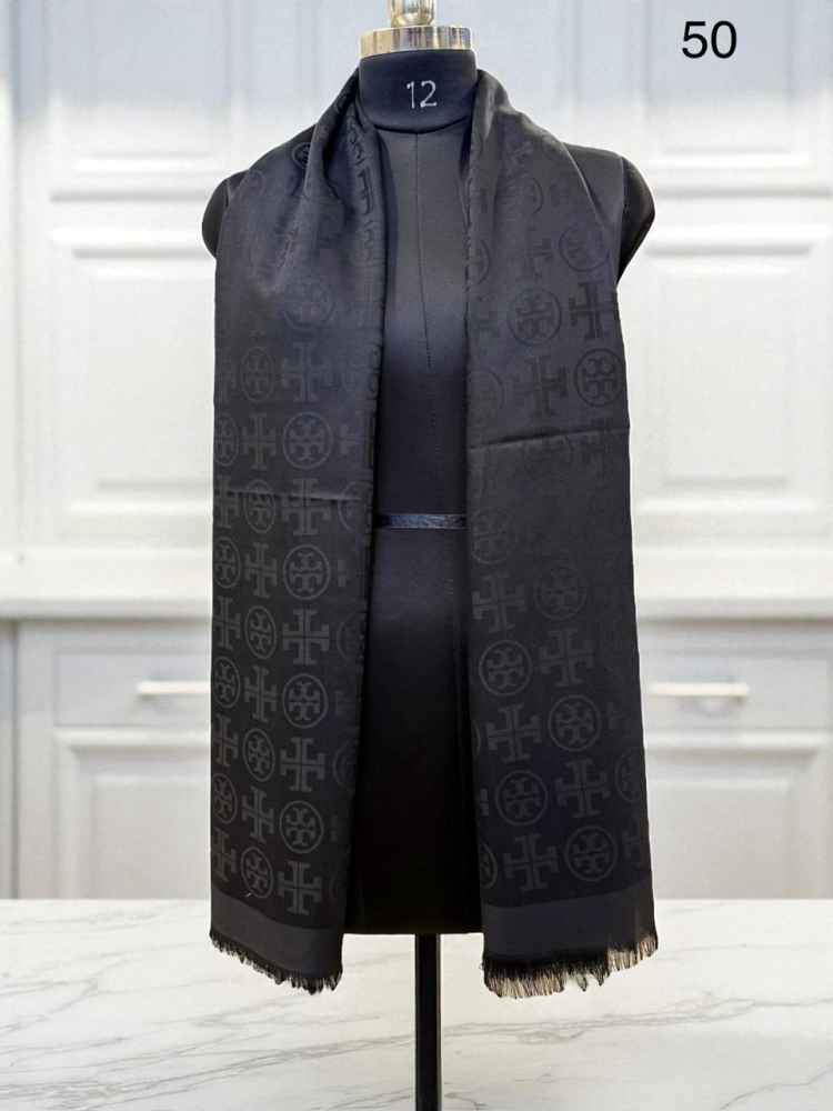 Tory Burch Designer Black Woollen Stole-thumb-0