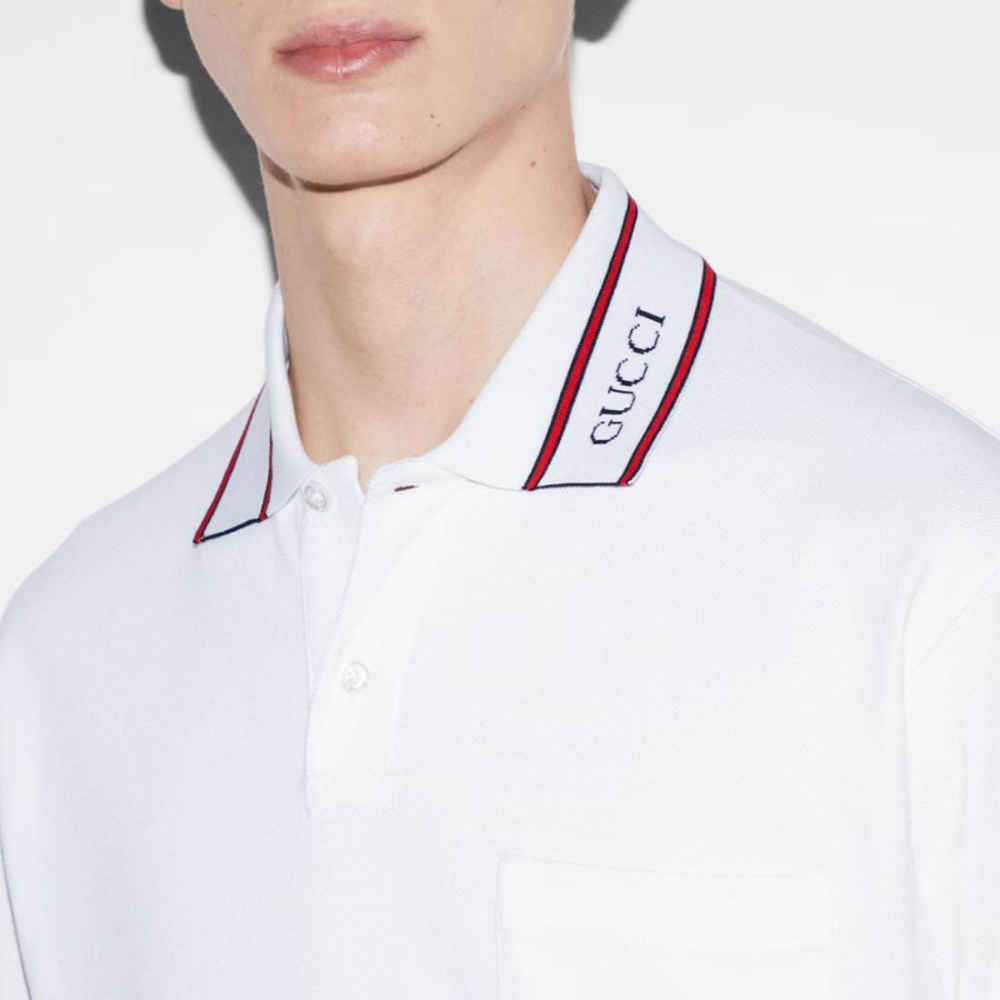 Gucci White Premium Quality Polo T-shirt-2