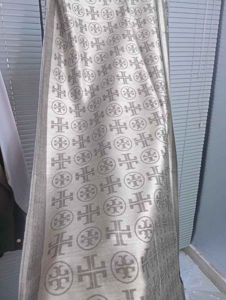 Tory Burch Designer Grey Stole-thumb-0