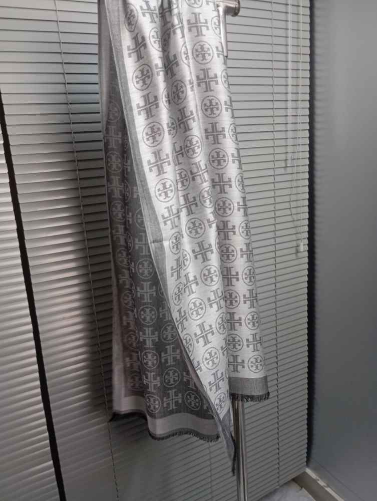 Tory Burch Designer Grey Stole-thumb-1