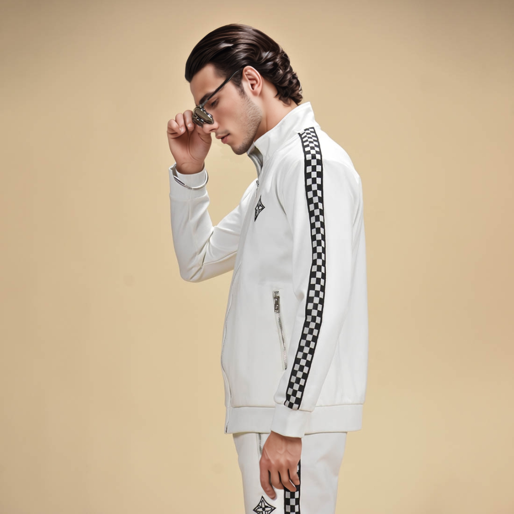 Louis Vuitton Monogram White Premium Luxury Tracksuit-thumb-2