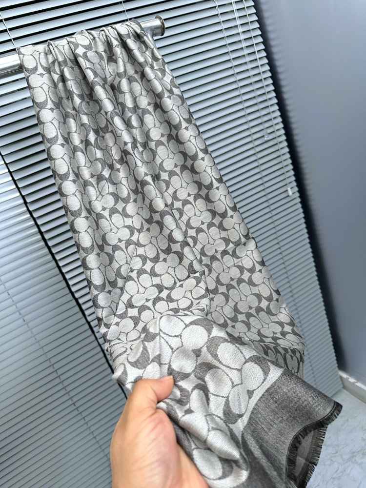 Coach Signature Black Cashmere Muffler-thumb-0