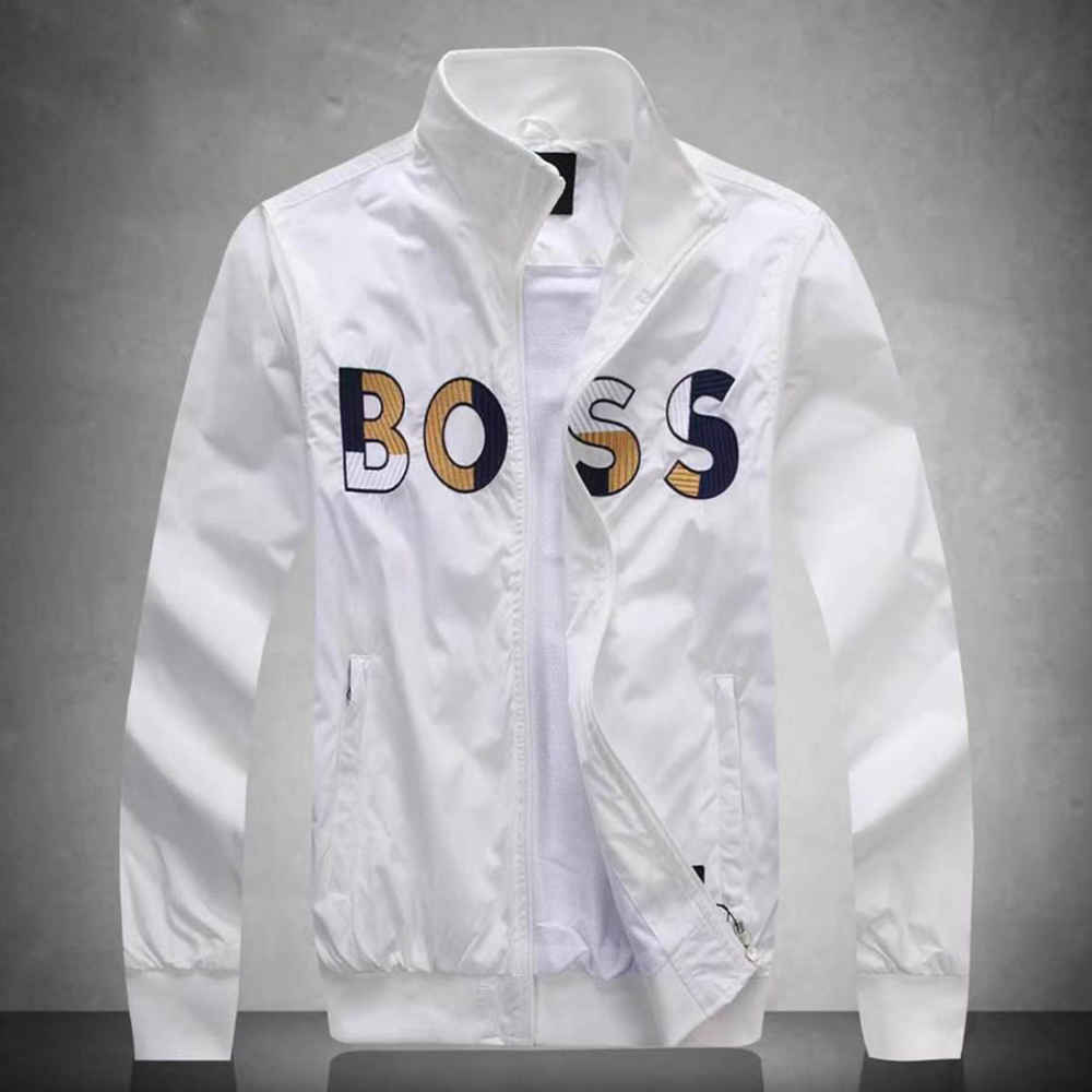 Boss Embroidered logo White Premium Quality Zipper-1