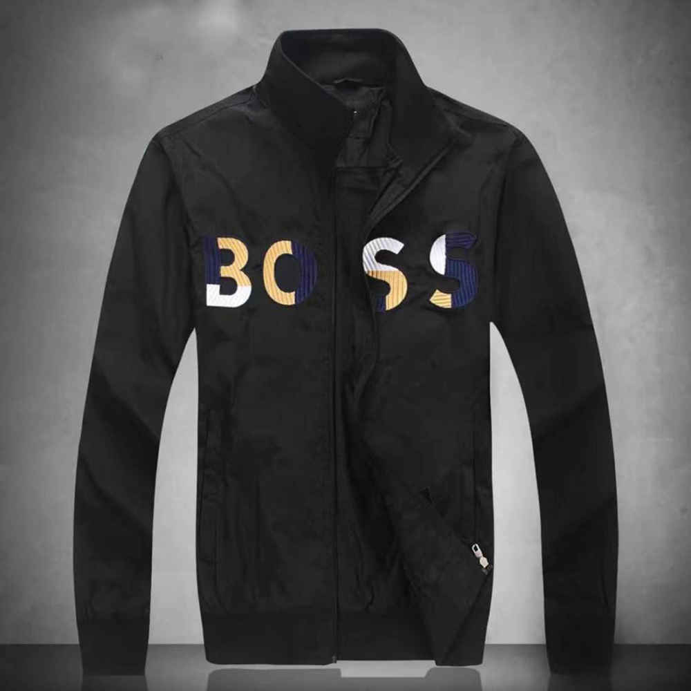 Boss Embroidered logo Black Premium Quality Zipper-1