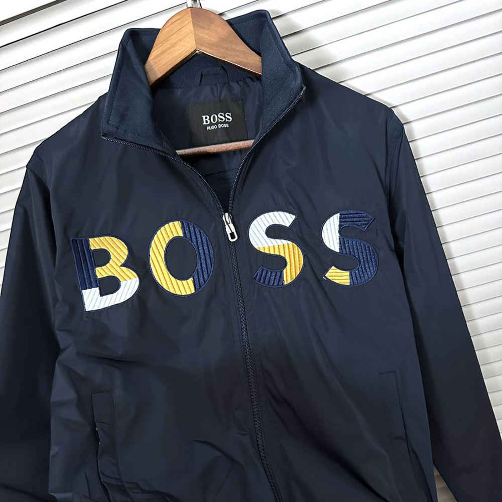 Boss Embroidered logo Blue Premium Quality Zipper-2