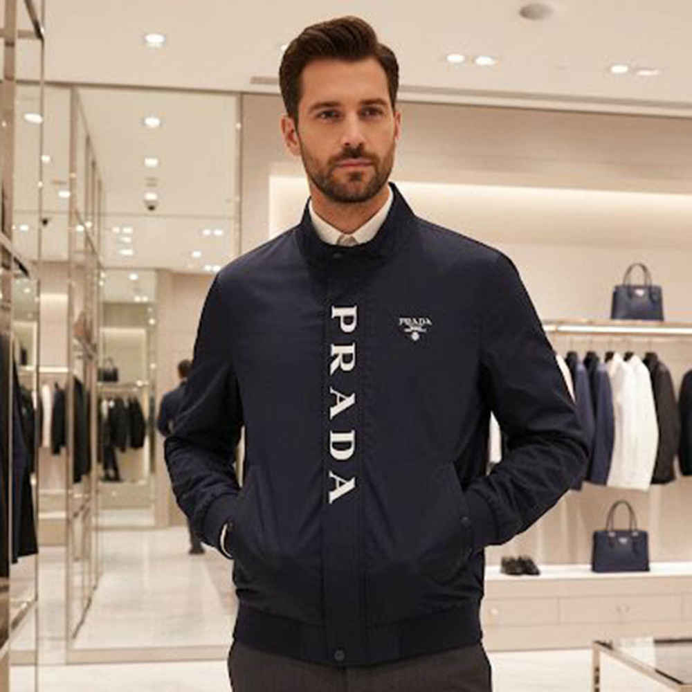 Prada Blue Premium Quality Puffer Zipper-thumb-1