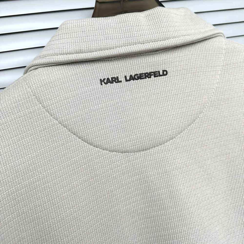 Karl Lagerfeld White Hoodie Zipper-3