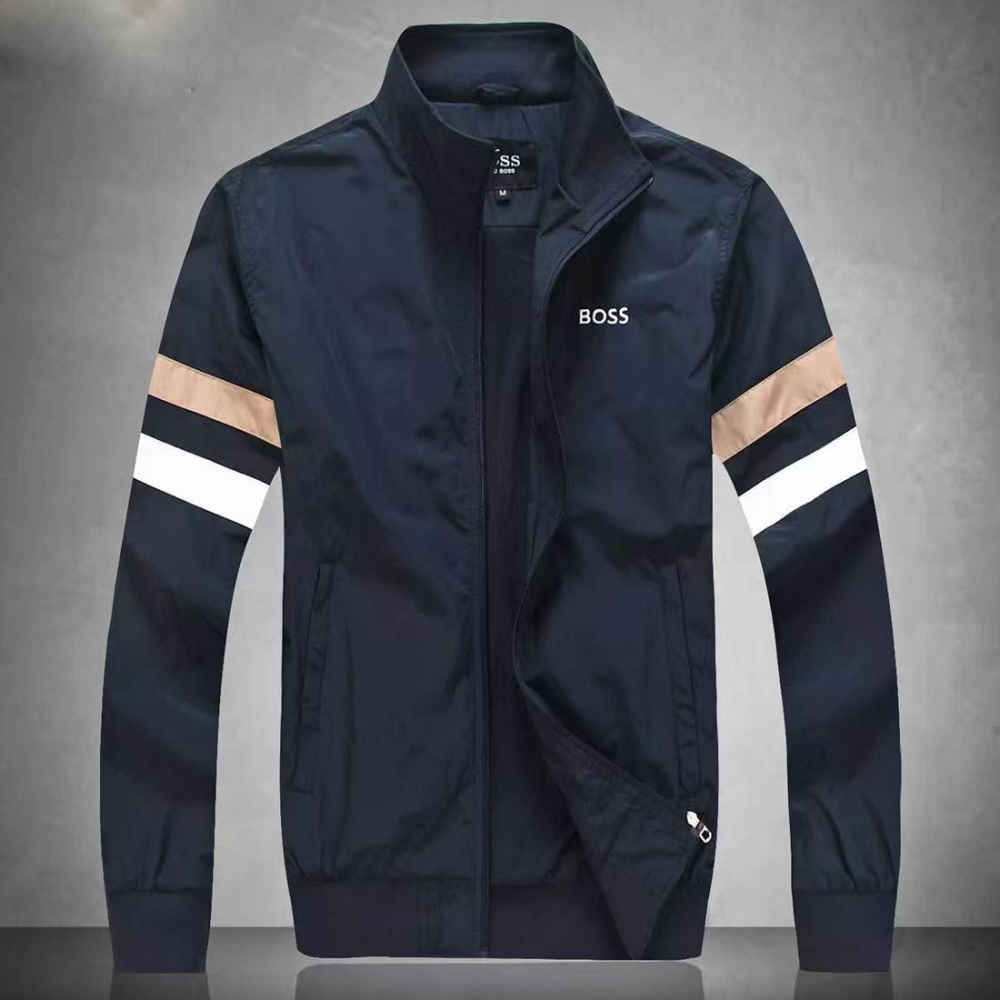 Boss Embroidered logo Blue Premium Quality Zipper-1