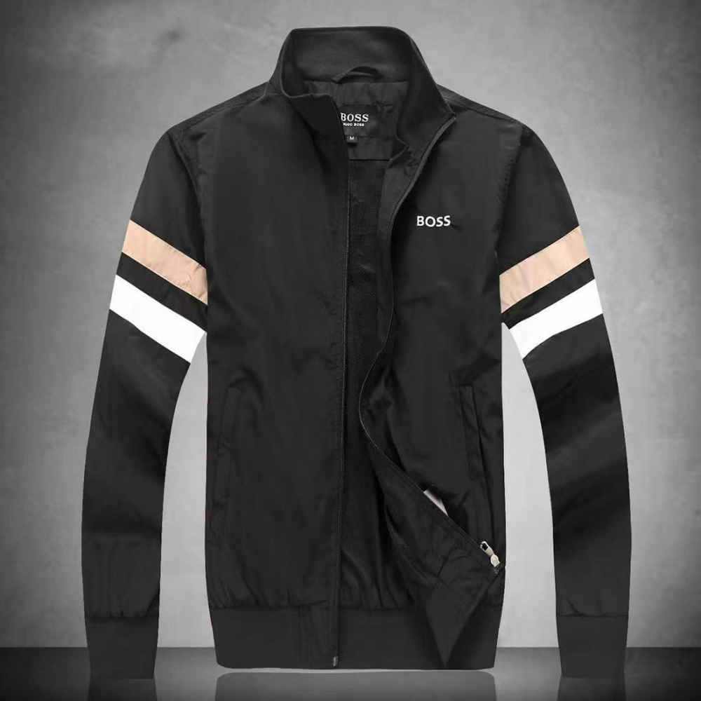 Boss Embroidered logo Black Premium Quality Zipper-1