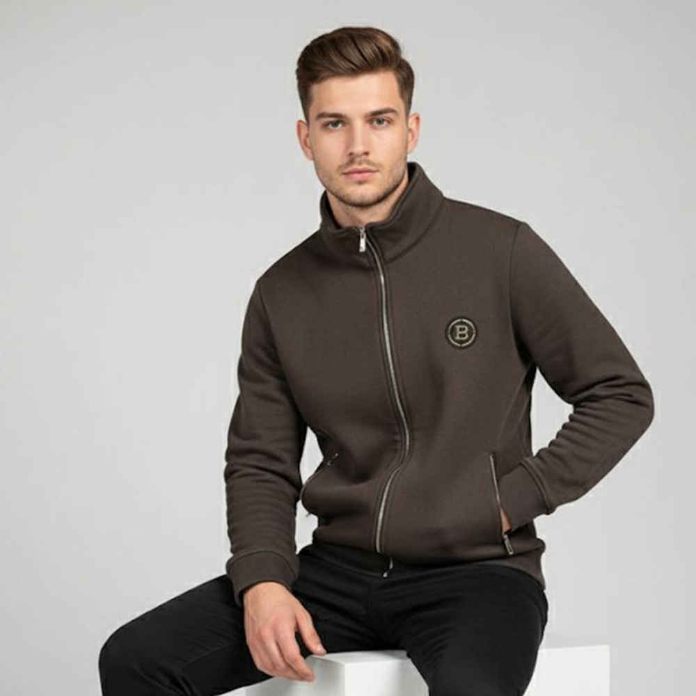 Balmain Dark Brown Premium Quality Zipper-thumb-1