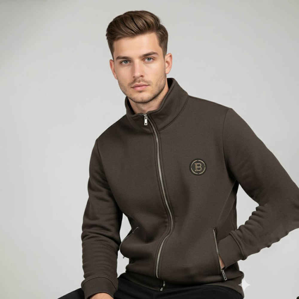 Balmain Dark Brown Premium Quality Zipper-thumb-2