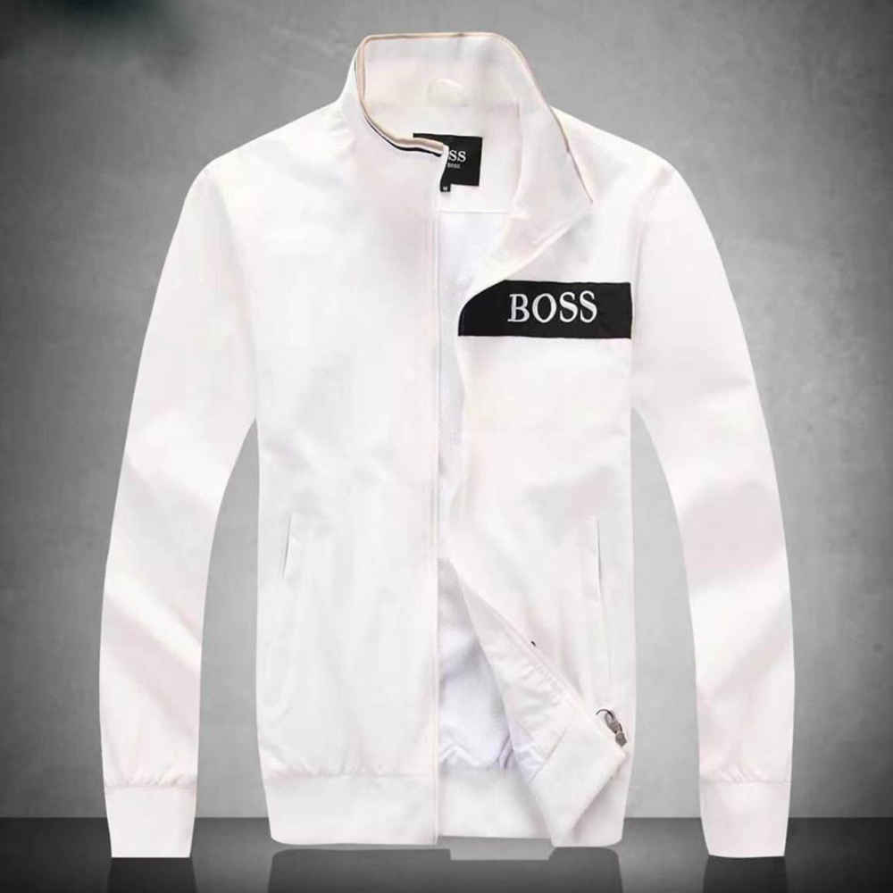 Boss Embroidered logo White Premium Quality Zipper-1