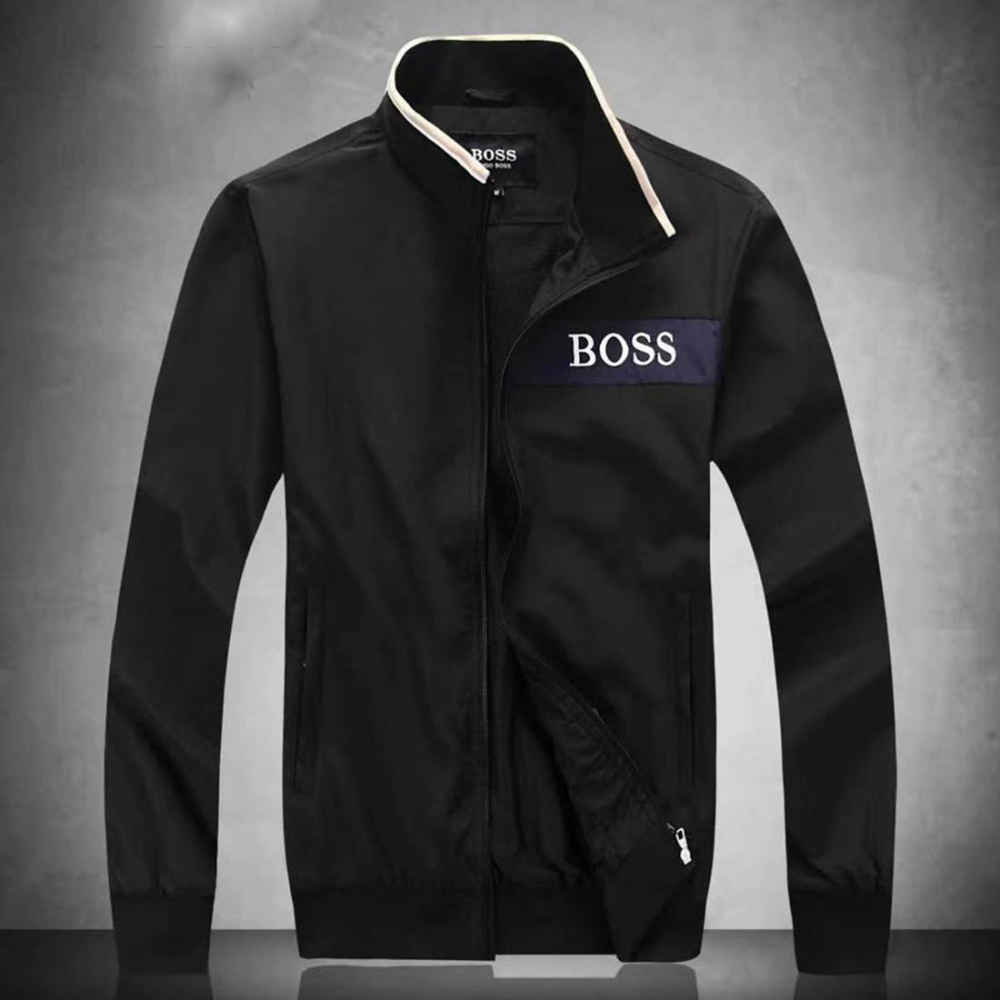 Boss Embroidered logo Black Premium Quality Zipper-1