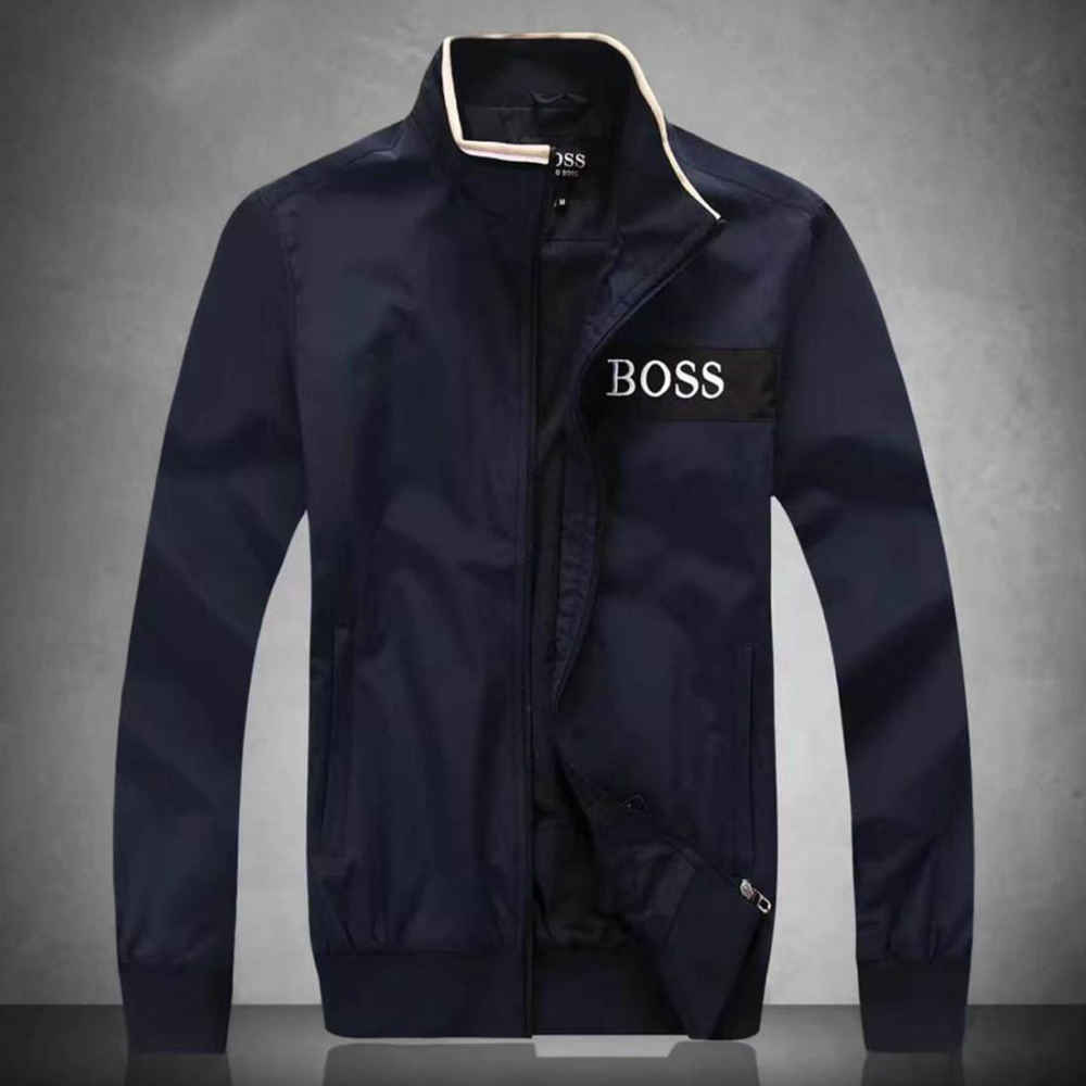 Boss Embroidered logo Blue Premium Quality Zipper-1