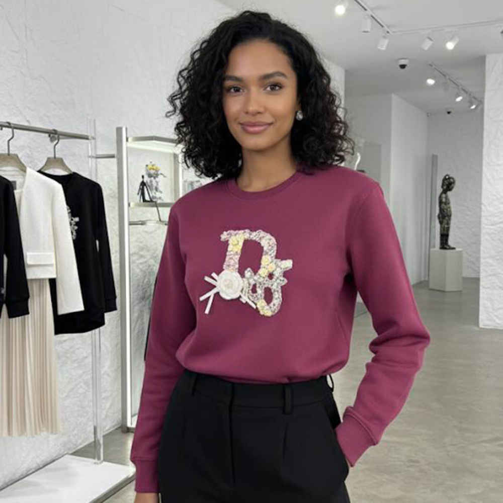 Dior Pink Premium Quality Sweatshirt-thumb-1