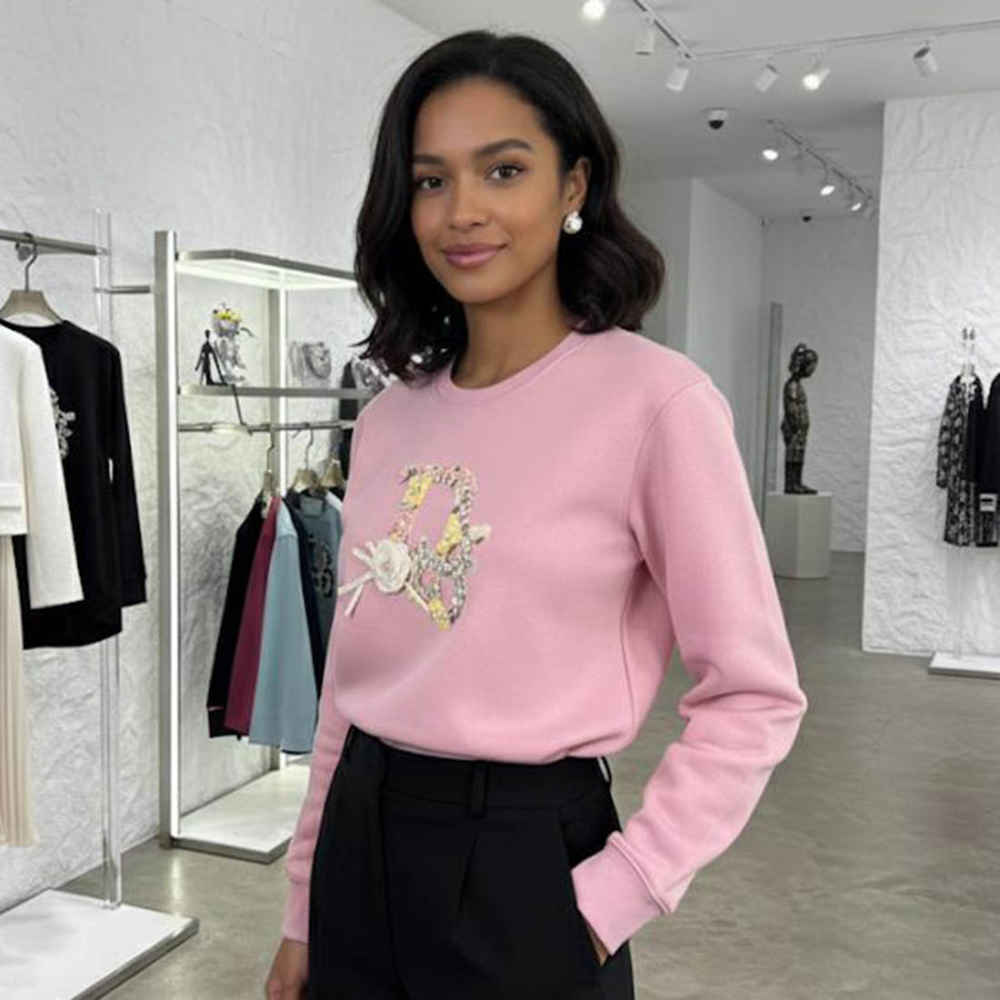 Dior Peach Premium Quality Sweatshirt-thumb-0