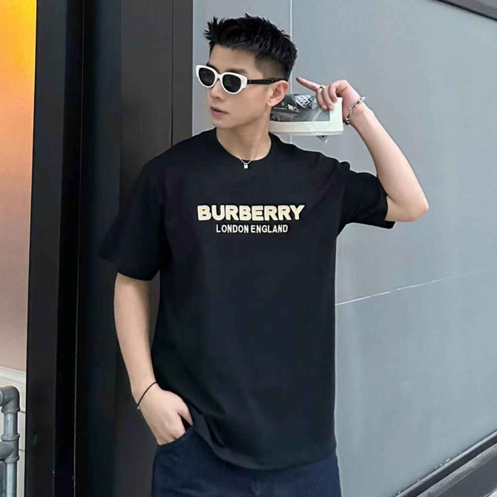Burberry Baggy Fit Black Premium Polo T-shirt-1