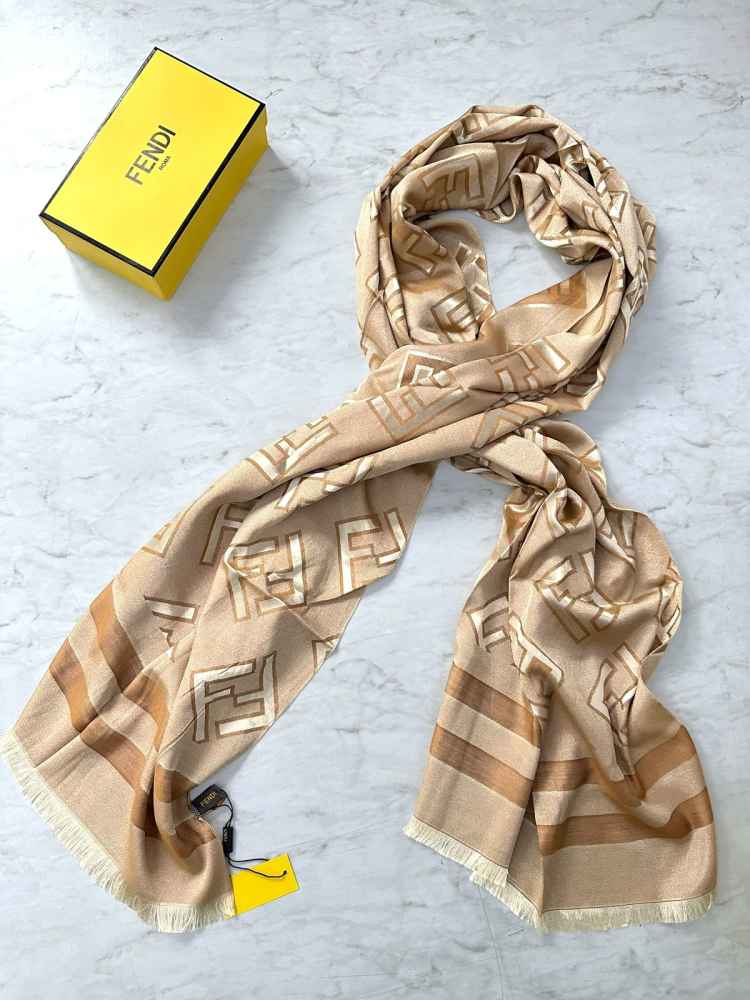 Fendi Beige Premium Quality Stole-thumb-1