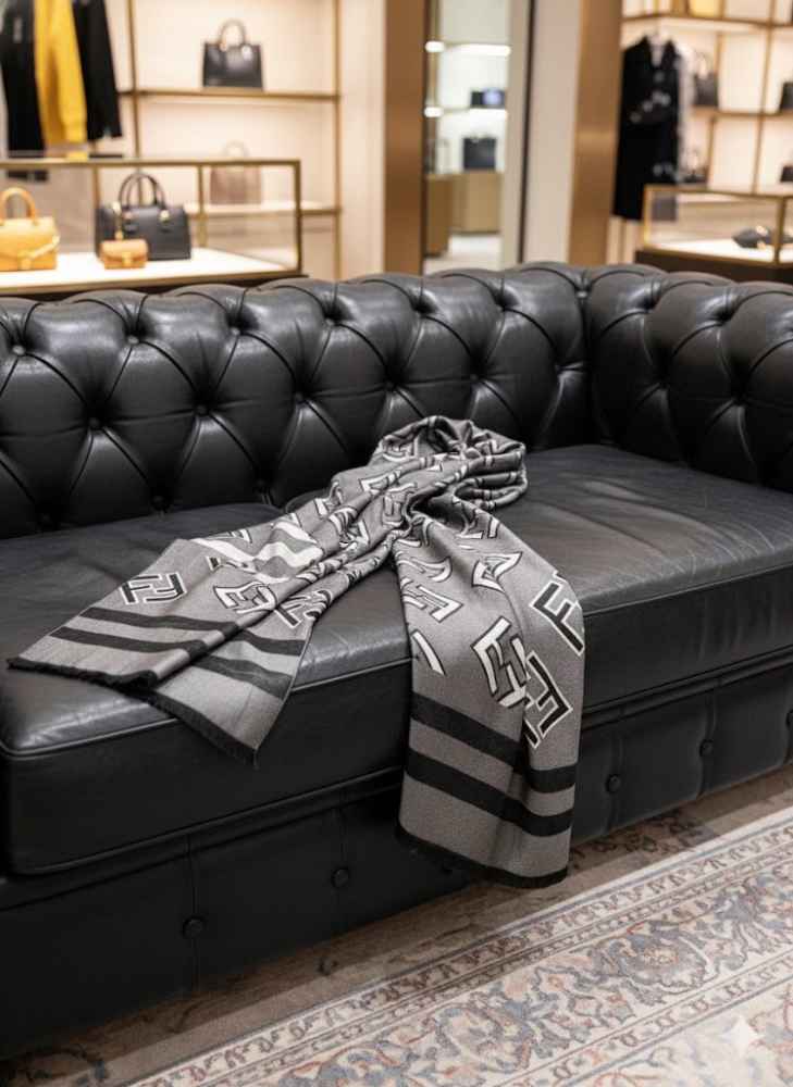 Fendi Black Premium Quality Stole-thumb-2