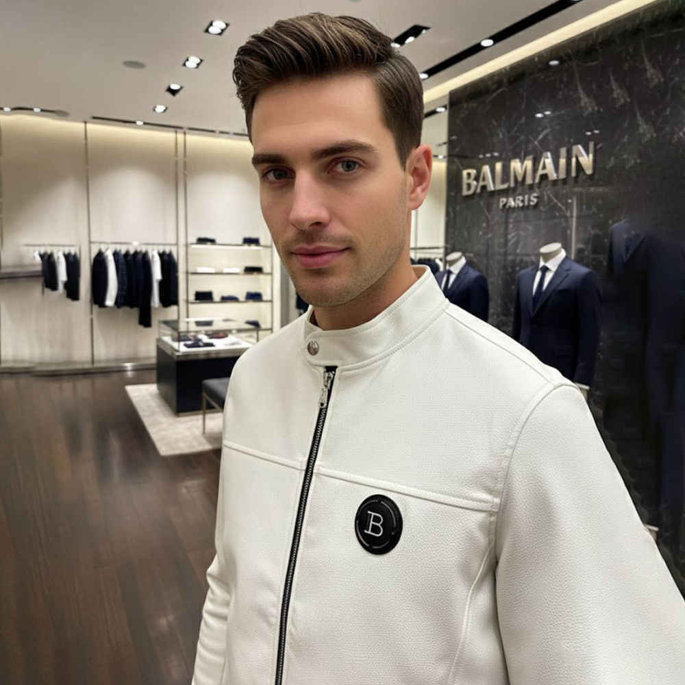 Balmain White Premium Quality Jacket-thumb-2