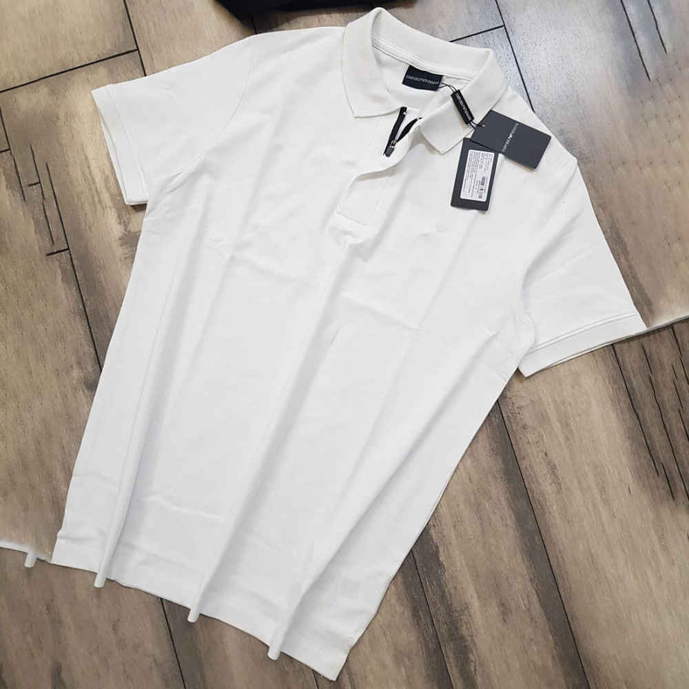Emporio Armani White Polo T-Shirt-thumb-4