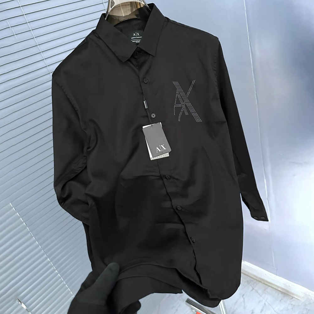 Armani Exchange Black Cotton Shirt-3