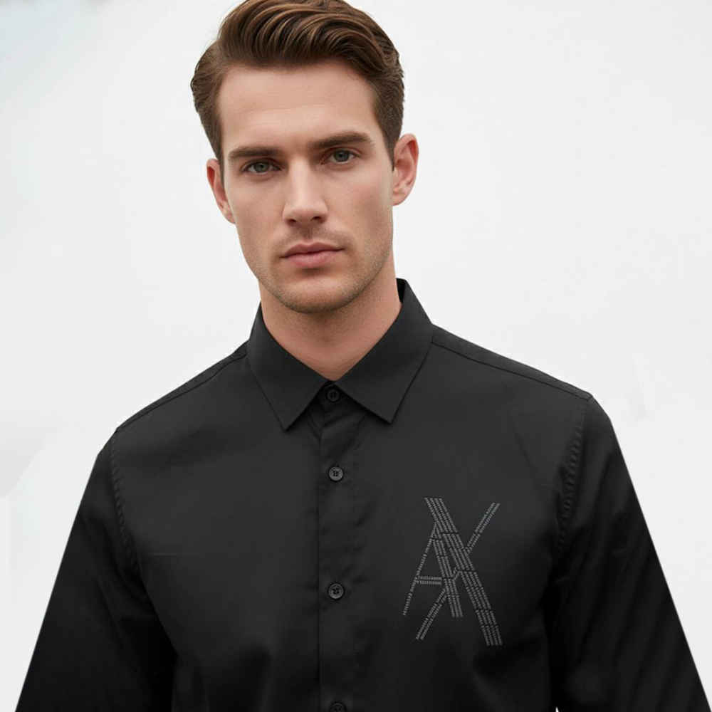 Armani Exchange Black Cotton Shirt-1