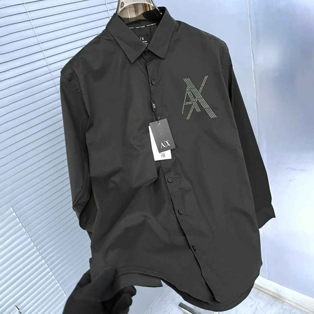 Armani Exchange Green Cotton Shirt-2