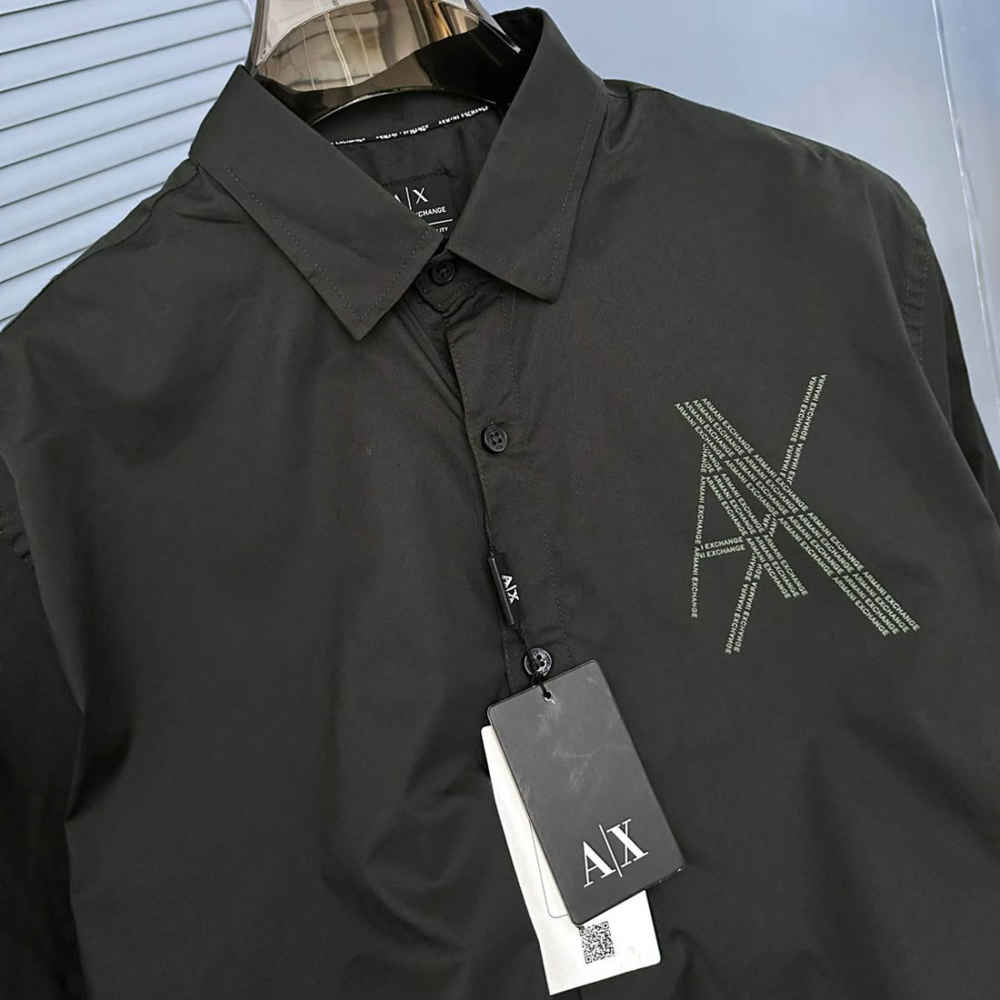 Armani Exchange Green Cotton Shirt-1