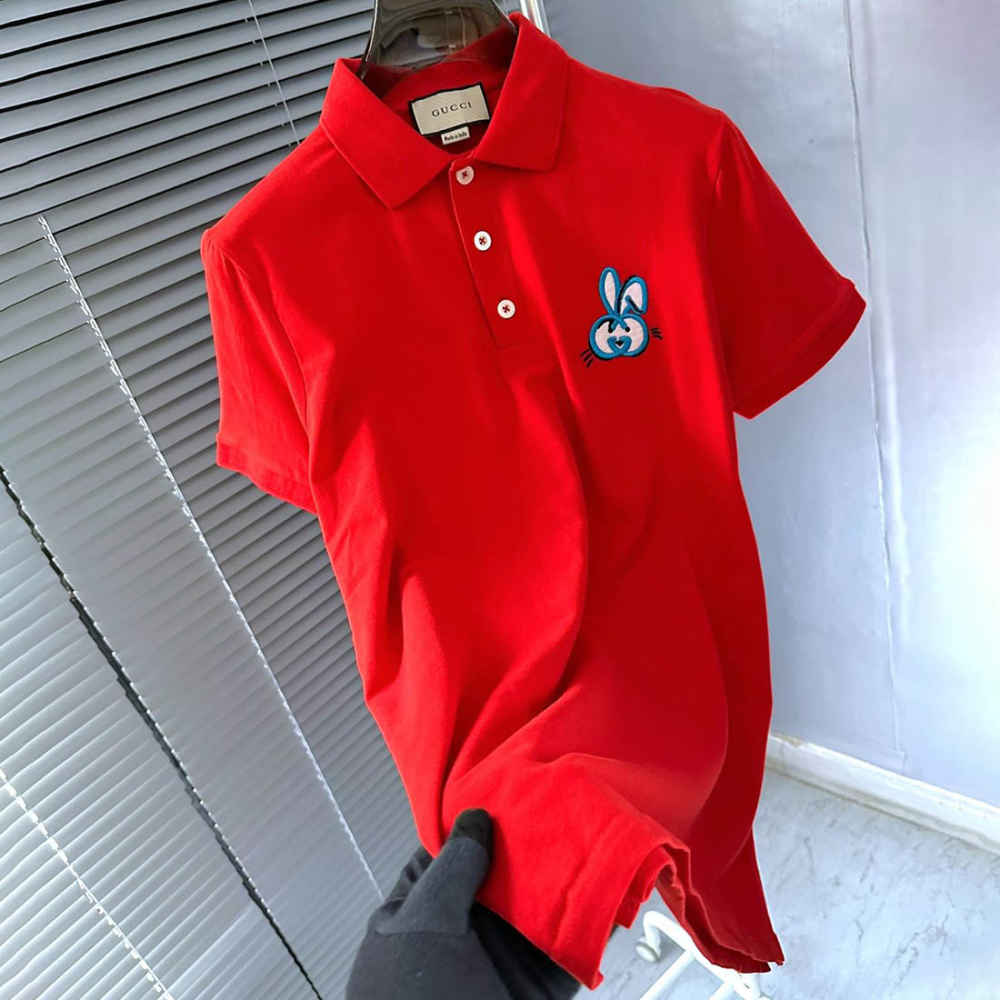 Gucci Red Premium Quality Polo T-shirt-thumb-1