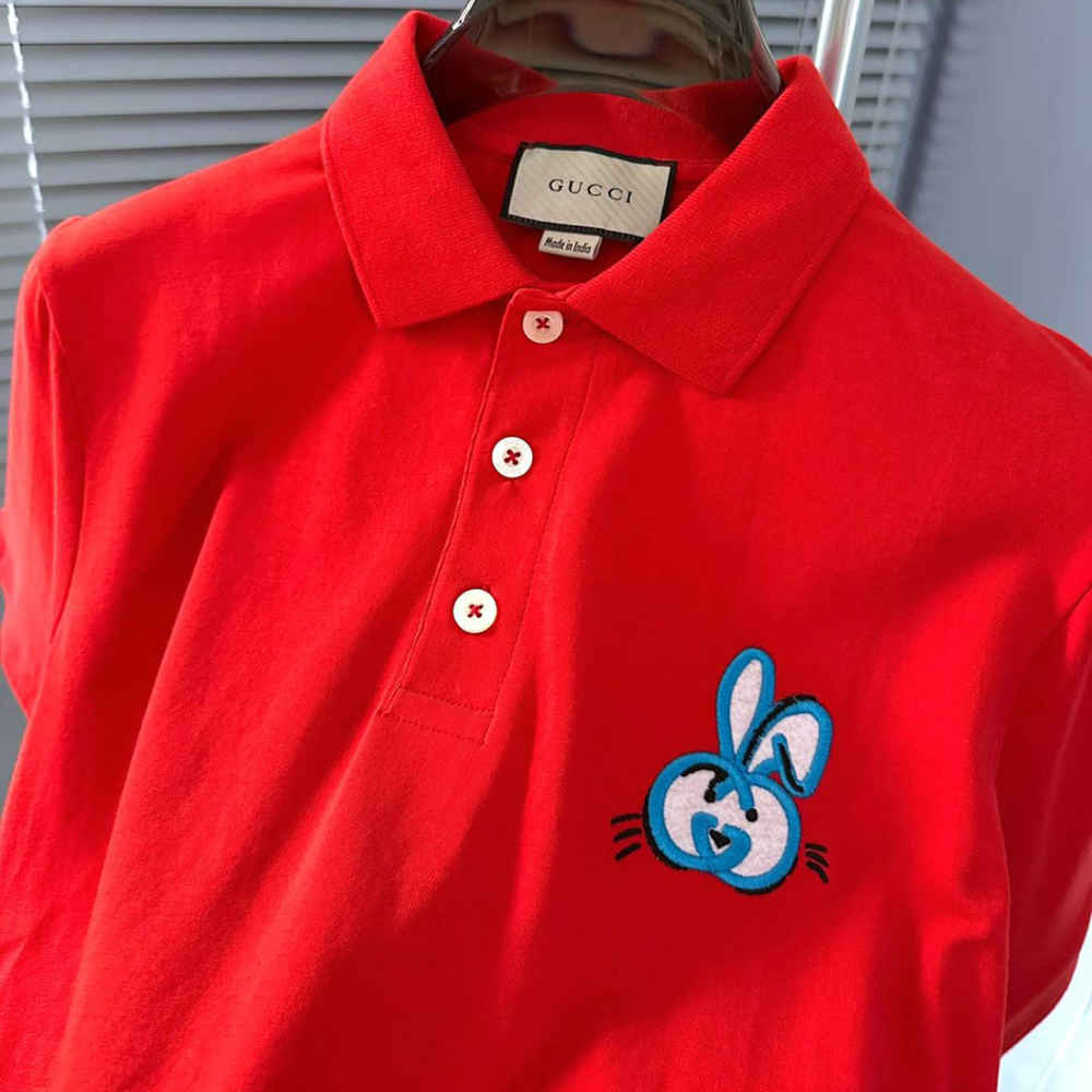 Gucci Red Premium Quality Polo T-shirt-thumb-3