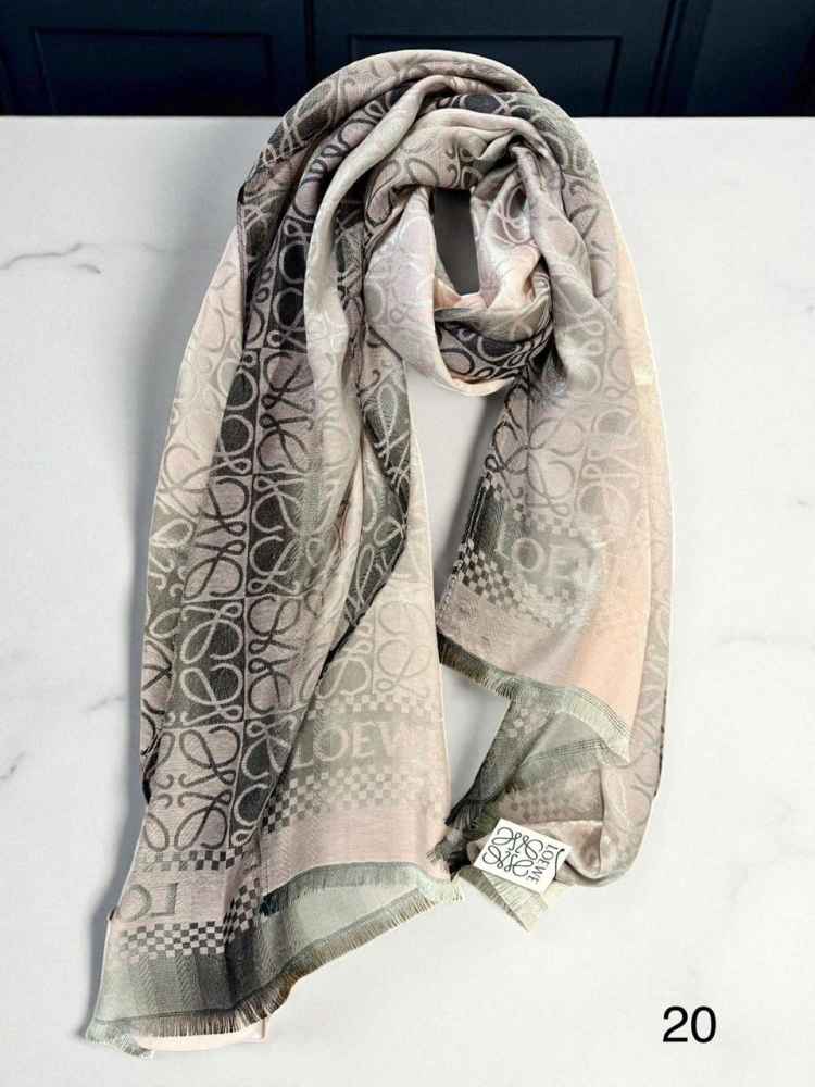 Loewe Anagram Black Woollen Stole-thumb-1