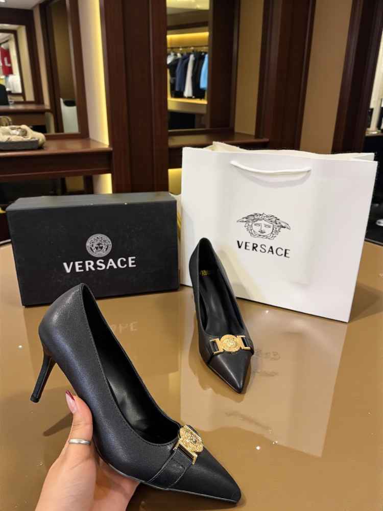 Versace La Medusa Black Heels Heels-1
