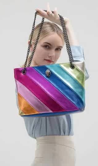 Kurt Geiger Kensington Rainbow Chain Tote Shoulder Bag-2