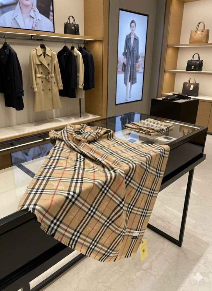 Burberry Check Cashmere Brown Stole-1