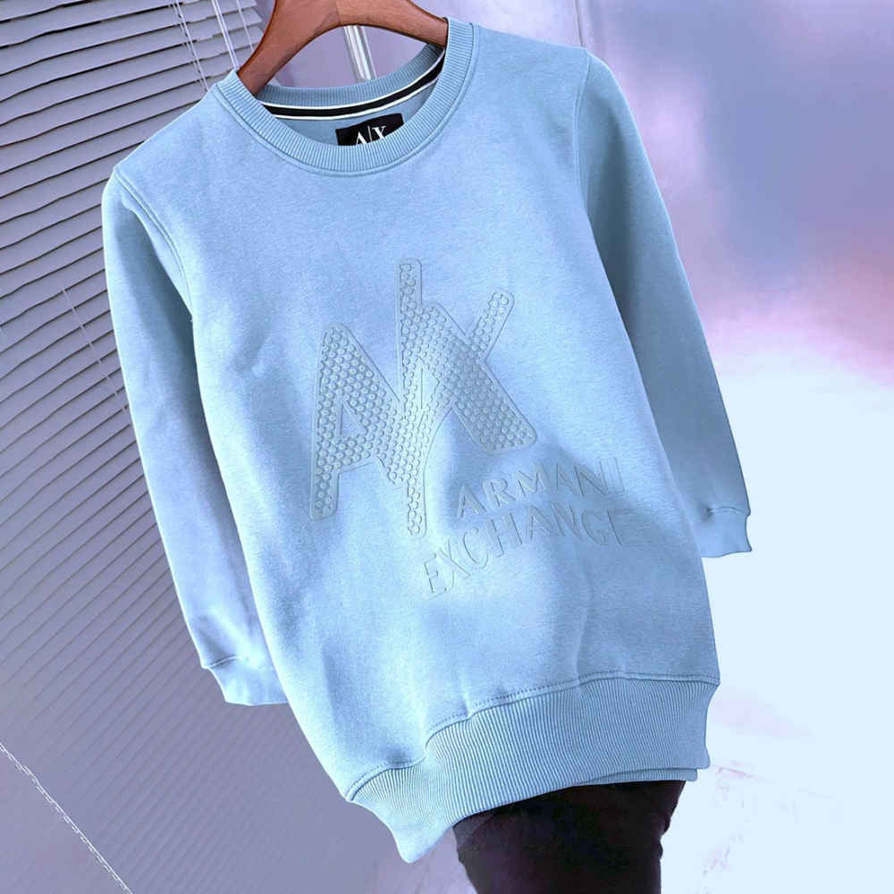 Armani Exchange Sky Blue Premium Quality Sweatshirt-3