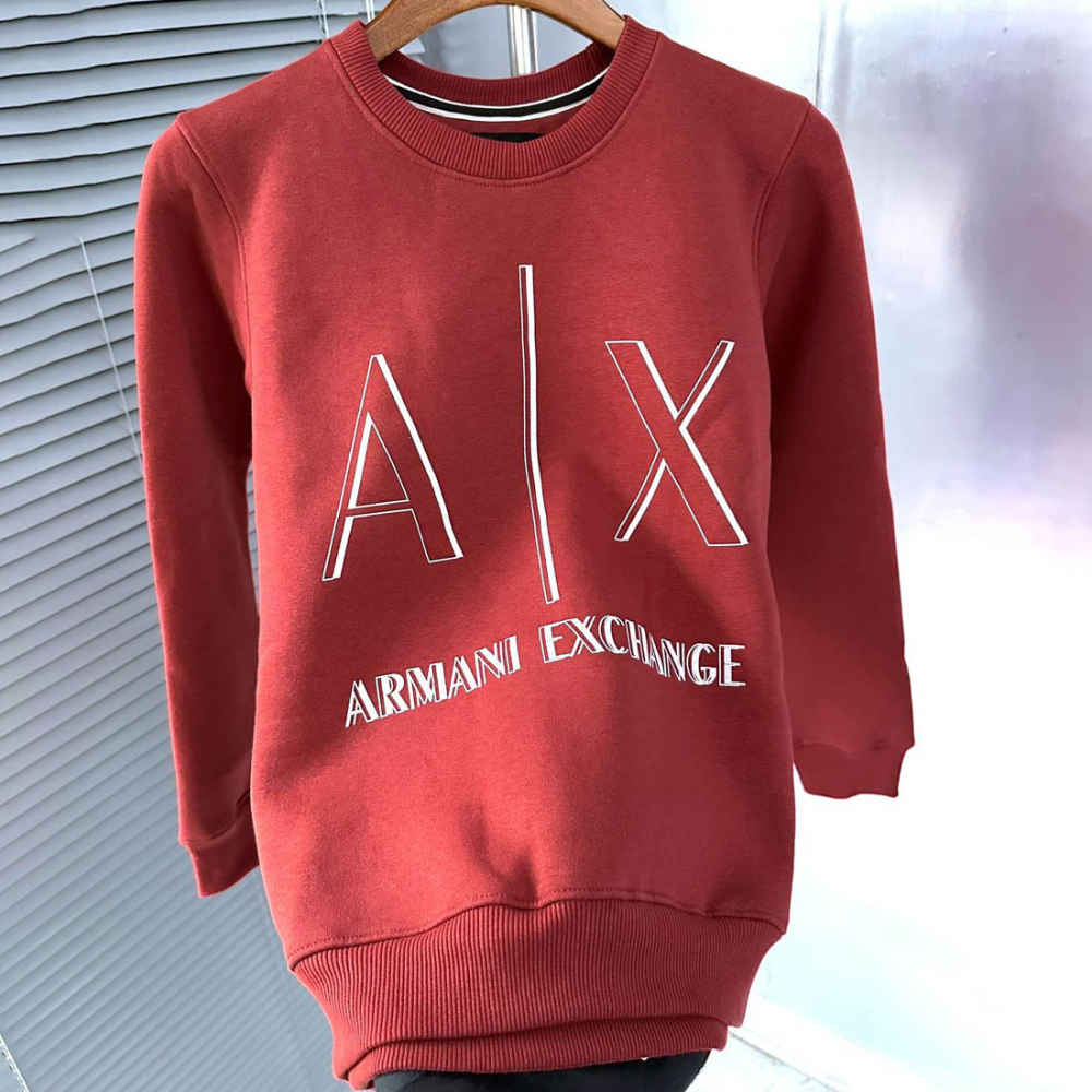 Armani Exchange Red Premium Quality Sweatshirt-thumb-1