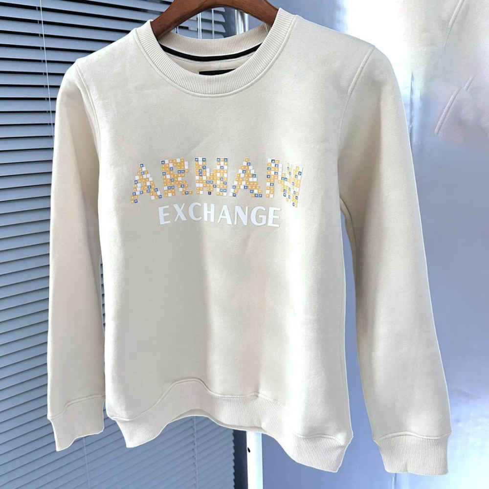 Armani Exchange Cream Premium Quality Sweatshirt-1