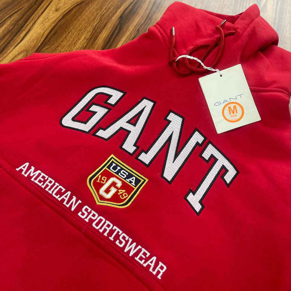 Gant Red Premium Quality Hoodie-thumb-1