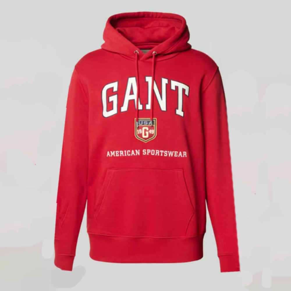Gant Red Premium Quality Hoodie-thumb-0
