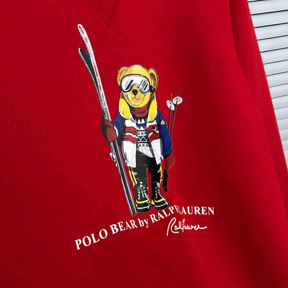 Ralph Lauren Red Teddy Print Premium Quality Sweatshirt-2