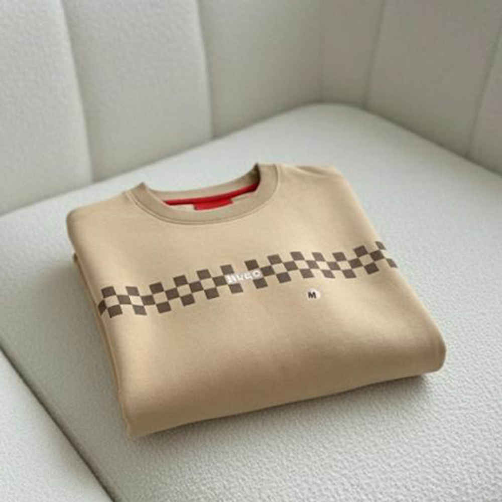 Boss Embroidery Brown cotton Sweatshirt-3